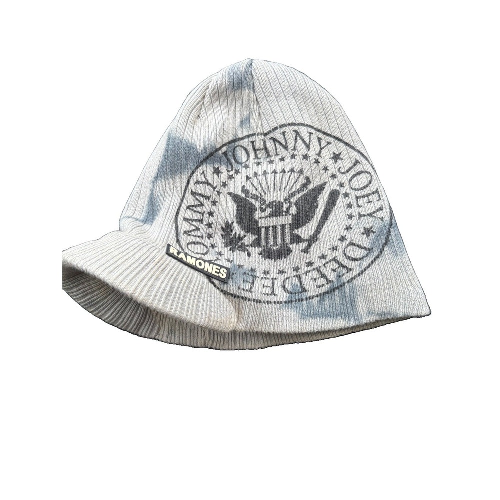 Vintage 2005 Ramones Beanie Hat Bio-Domes Headgear "Hey Ho Let's Go" Y2K